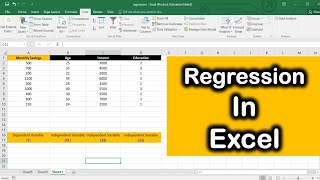 Regression in Excel || How to Do Regression Analysis in Excel || Performing Regression in Excel