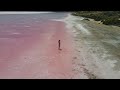 hutt lagoon the pink lake western australia cinematic drone footage