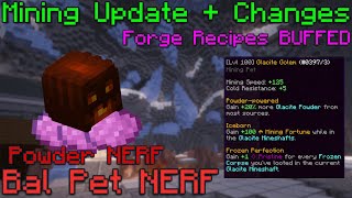 Mining Nerf, NEW Glacite Golem, Forge Changes and MORE! (Hypixel Skyblock)