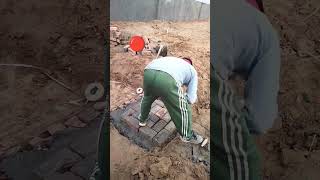 How to Bricks 🧱 fixing in Gate piller 🔴 #construction #shortvideo #shorts #renovation #how