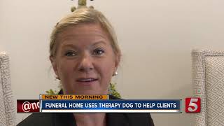 Franklin funeral home using therapy dog 'Mac' to ease difficult days