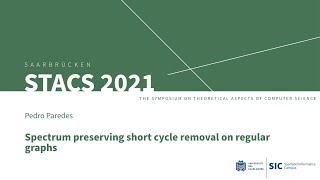 STACS 2021 | Spectrum preserving short cycle removal on regular graphs