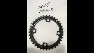 Chain suck - worn chainring and a new one [0015]