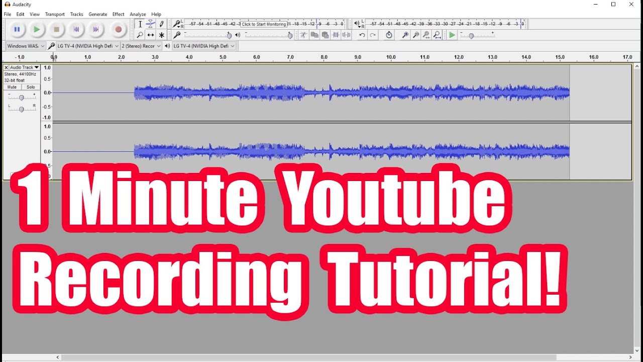 Recording Audio With Audacity Fast Tutorial Youtube