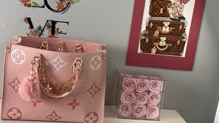 What’s In My Tote? | LV OnTheGo Tote MM | Rose Pink 💖