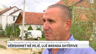 VËRSHIMET NË PEJË, UJË BRENDA SHTËPIVE | T7