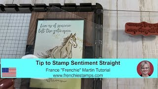 Tip to Align a Sentiment on  Cards