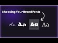 Choosing Your Brand Fonts | Google Fonts tutorial