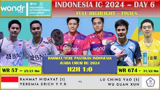 RAHMAT HIDAYAT / YEREMIA RAMBITAN VS LU CHING YAO / WU || WONDR INDONESIA IC 2024 MD FINAL