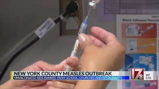 New York county bans unvaccinated minors in public as measles spreads