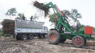 รถคีบอ้อยคันสีเขียว คีบอ้อยใส่รถบรรทุกสิบล้อ Stackers cane | Che Chef