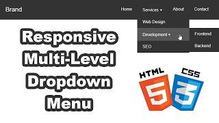 Responsive Multi-Level Dropdown Menu using HTML & CSS #ASMR #Coding #frontenddevelopment