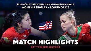 Lily Zhang vs Leonie Hartbrich | 2021 World Table Tennis Championships Finals | WS | R128