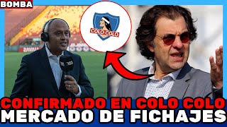 ⚽📢 ¡MERCADO DE FICHAJES! ¡NOTICIA URGENTE! ¡CONFIRMADO EN COLO COLO! Noticias de Colo Colo