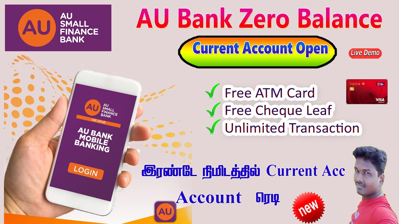 AU Bank Zero Balance Current Account Open In Online Full Details In ...