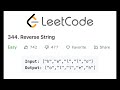 DSA Strings | Reverse String  Problem | Leetcode problem number 344 with Python #leetcode #dsa #ai