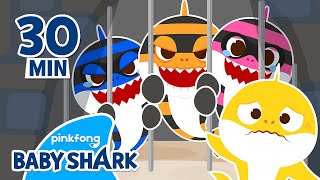 FREEZE! Thief Shark Family is Caught | +Compilation | Best Kids' Stories | Baby Shark Official