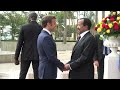 french president macron meets cameroonian counterpart biya in african tour afp