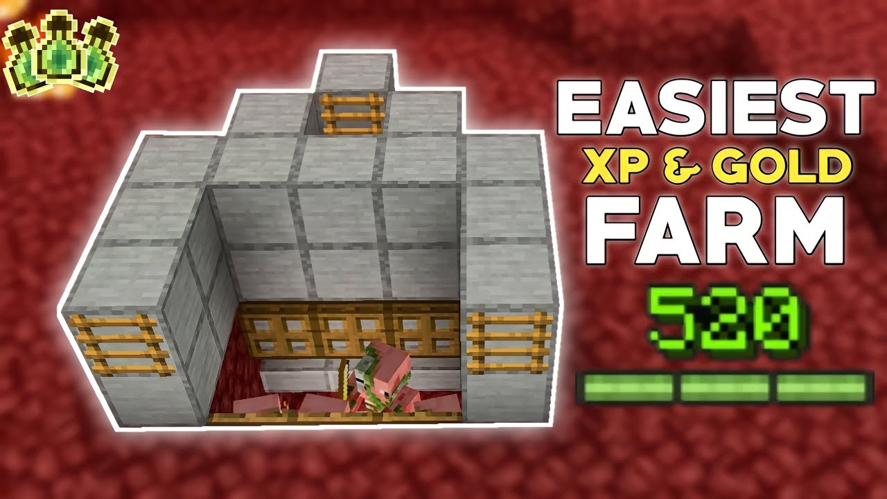 EASIEST! XP & Gold Farm 1.19 Minecraft Bedrock Edition - YouTube