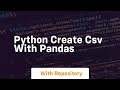 python create csv with pandas
