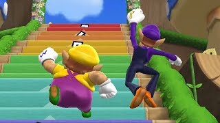 Mario Party 9 Step It Up - Mario vs Luigi vs Wario vs Waluigi Master Difficulty Gameplay | GreenSpot