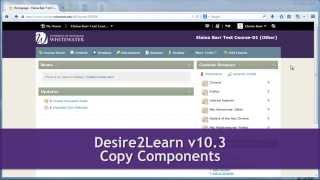 Desire2Learn v10.3: Copy Components