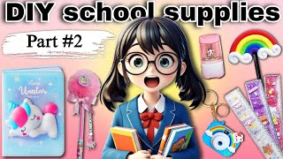 DIY 5 Unique* School Supplies📚🖊️ | Jugad💡| (Part-2) | Shifa Craft