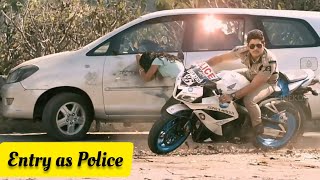 Allu Arjun entry as Police- Lucy The Recer movie scene.