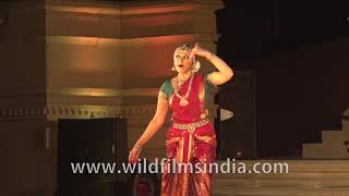 Bharatnatyam dance by actress and danseuse Shobana Chandrakumar Pillai Khajuraho Dance Festival 2020