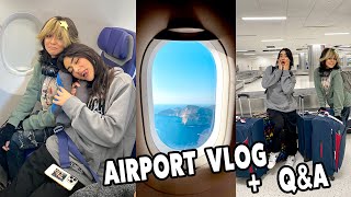 TRAVEL WITH US | AIRPORT VLOG + Q\u0026A