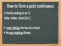 past continuous tense past progressive english grammar tutorial video lesson