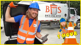 Trucks for Kids | Handyman Hal works with Garbage Trucks | Trash Pick Up