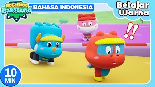 🌈Go Go Dino Bermain Dan Belajar Warna | 10min Kompilasi | Kartun Anak | Dinosaurus | gogodino Bahasa