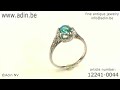 estate aqua blue zircon engagement ring diamond platinum 12241 0044