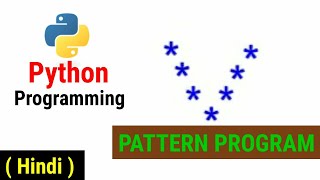 Python Pattern Programs | Printing Stars '*' in V Shape