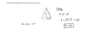 Example: Slant Height of a Cone