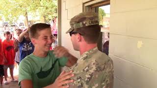 Soldier Surprises Son