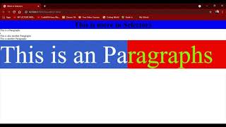 CSS TUTORIAL :- Lecture 31 - More on Selectors.