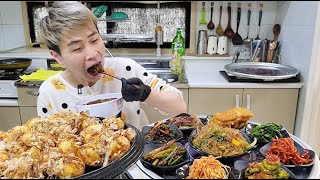 꽃돼지 타코야끼 인천모래내시장 9첩 반찬 한식먹방[korean food]mukbang Eating show 吃播