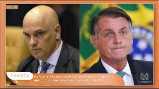 Alexandre de Moraes rejeita recurso de Bolsonaro para que decisão seja analisada pelo STF