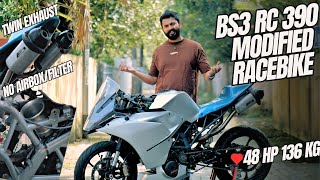 BS3 KTM RC 390 Race Bike പണി തുടങ്ങി | 136 kg only | Carbon Fibre Body! Trumpet Air Intake !