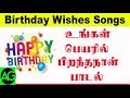 How to create happy birthday song with name in Tamil