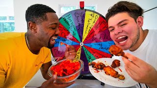 SUPER SPICY FOOD ROULETTE CHALLENGE WITH BEST FRIENDS!! (Very Hot)