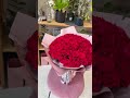 100 red roses bouquet by pollies flowers