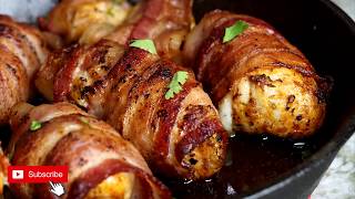 How To Make Bacon Wrapped Chicken| Bacon Wrapped Chicken