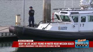Body Found Floating Off Mission Beach