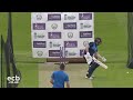 eoin morgan shows off batting technique in the nets