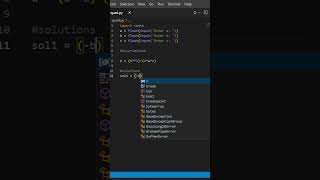 solve any QUADRATIC equation with Python....#coding #shorts #tech
