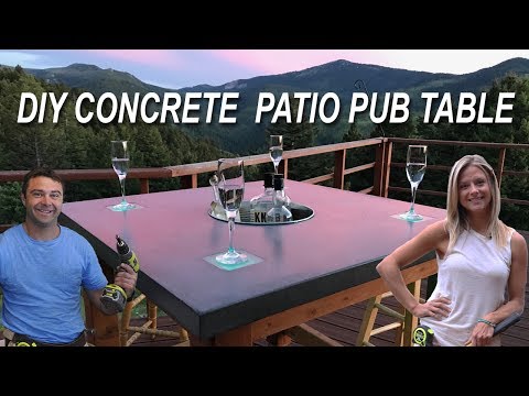 How to Make a Concrete Patio Pub Table with LED Lights and a Cooler How to Make a Concrete Patio Pub Table with LED Lights and a Cooler
