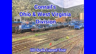 Conrail's Ohio \u0026 West Virginia HO Scale Layout Tour